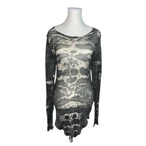 ifsixwasnine snake skin long sleeve top